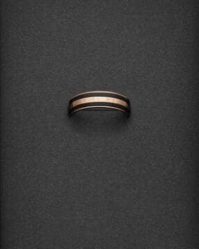 rose gold-plated emalie band ring