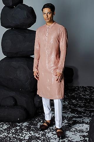 rose brown viscose kurta set