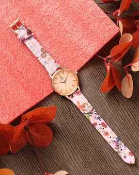 rose dial analogue fashion watch for women