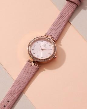 rose dial analogue fashion watch for women