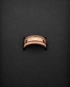 rose-gold plated elevation band ring