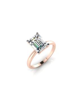 rose gold aarish solitaire ring