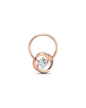 rose gold aislinn solitaire nosepin