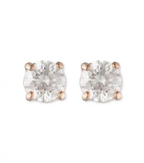 rose gold cubic zirconia stud earrings