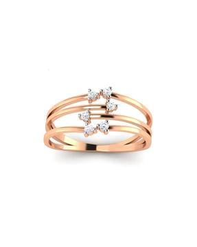 rose gold diamond-studded devika ring