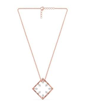 rose gold diamonds studded pendant