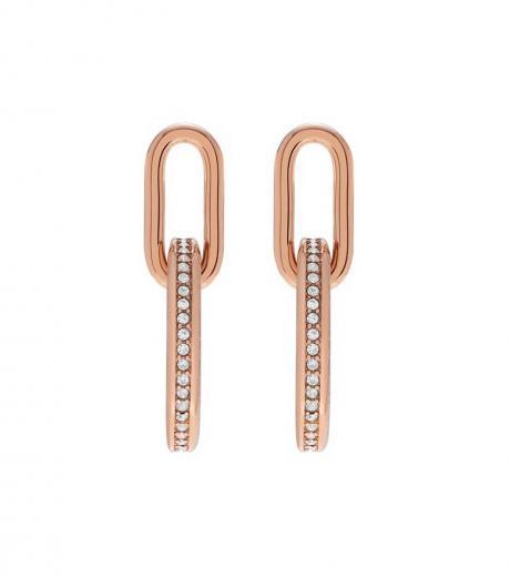 rose gold iconic crystal drop earrings