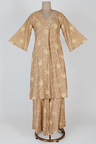 rose gold kurta with pants