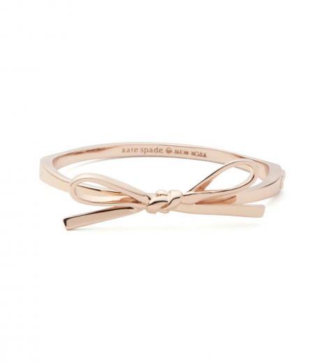 rose gold mini bow bangle bracelet