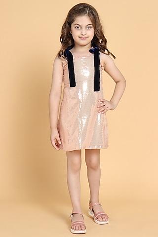 rose gold net dress for girls