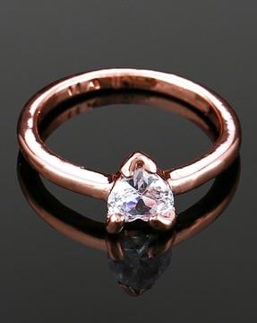 rose-gold-plated ring with austrian crystal