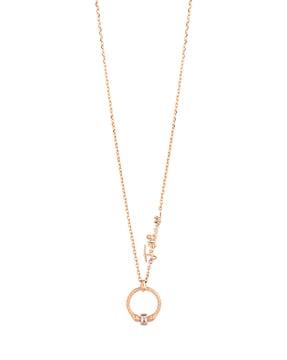 rose gold-plated anelli chain & pendant