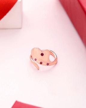 rose gold-plated love ring