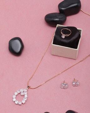 rose gold-plated multi-piece set