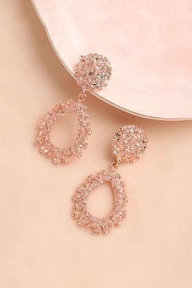 rose gold plated party designer drop earring for women