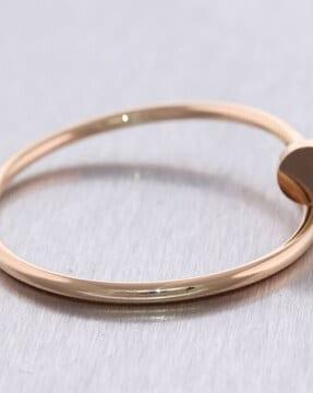 rose gold-plated slip-on bracelet
