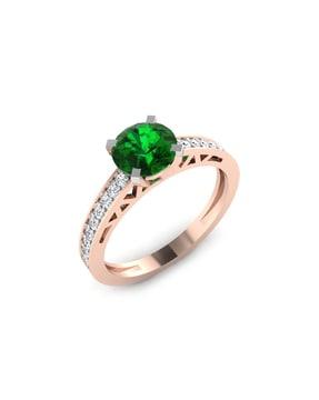 rose gold reyansh solitaire ring