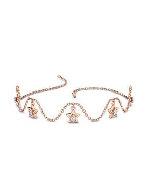 rose gold siij diamond starlet bracelet