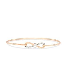 rose gold stone-studded bracelet