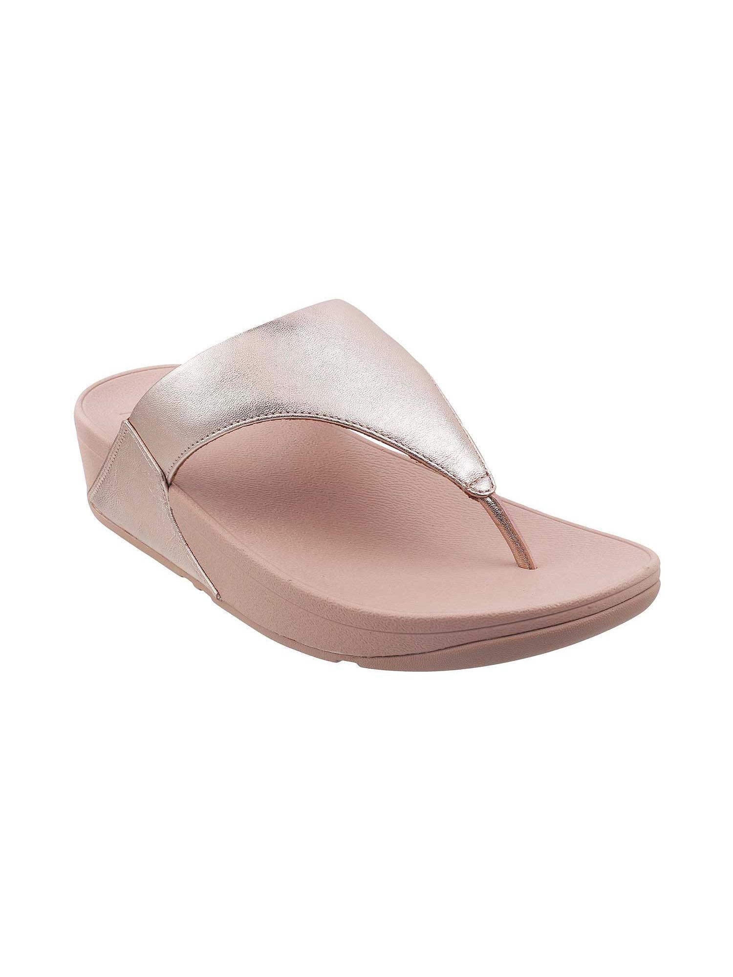 rose gold synthetic women sandals