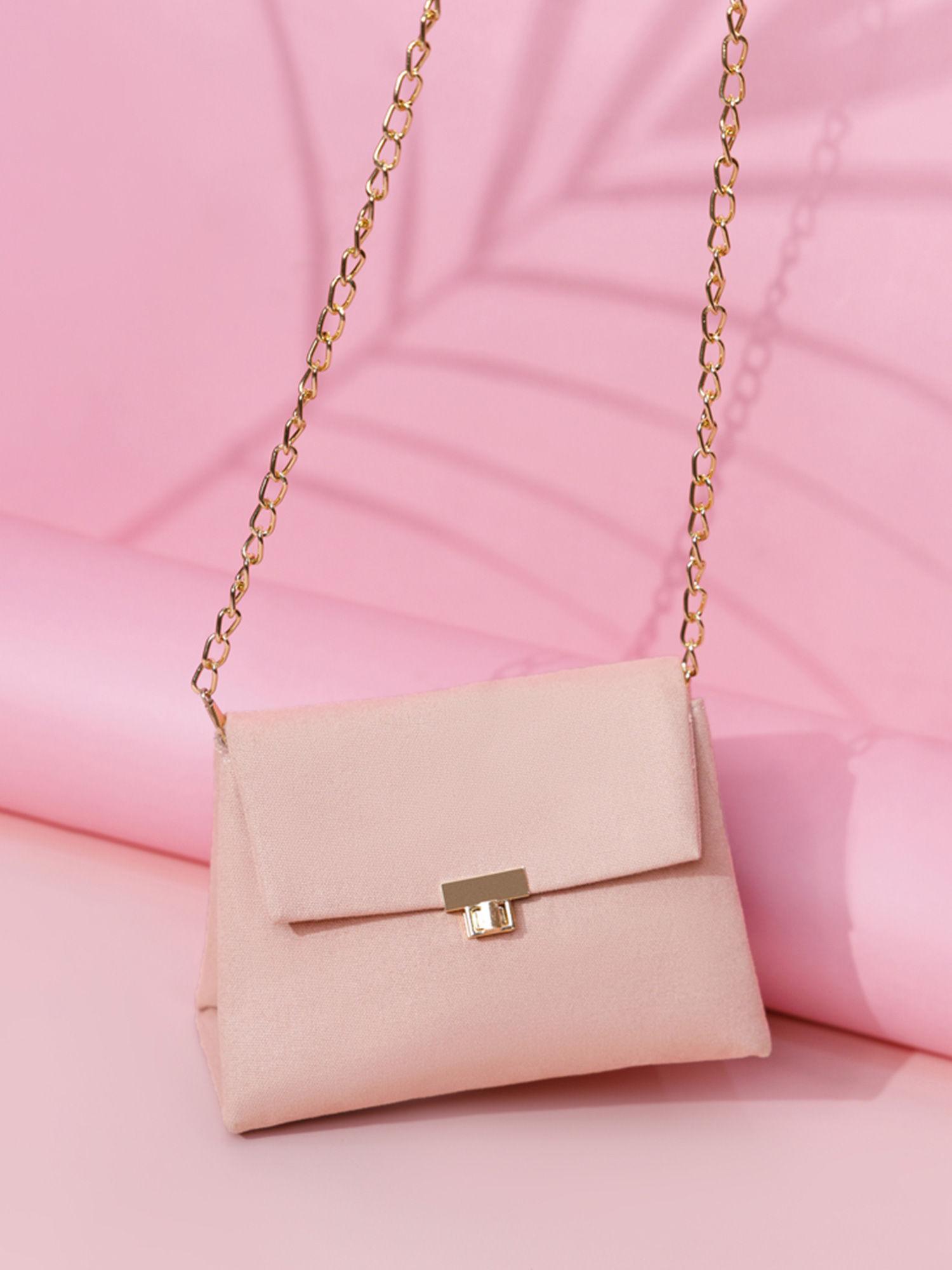 rose pink mini chain sling bag