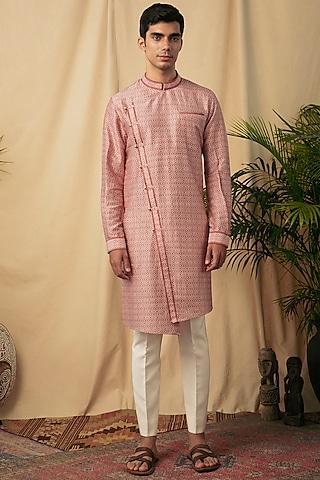 rose pink printed kurta