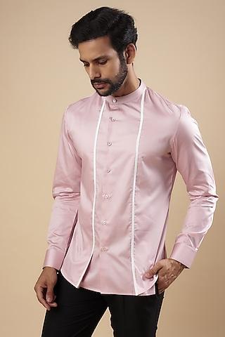 rose water cotton satin shirt