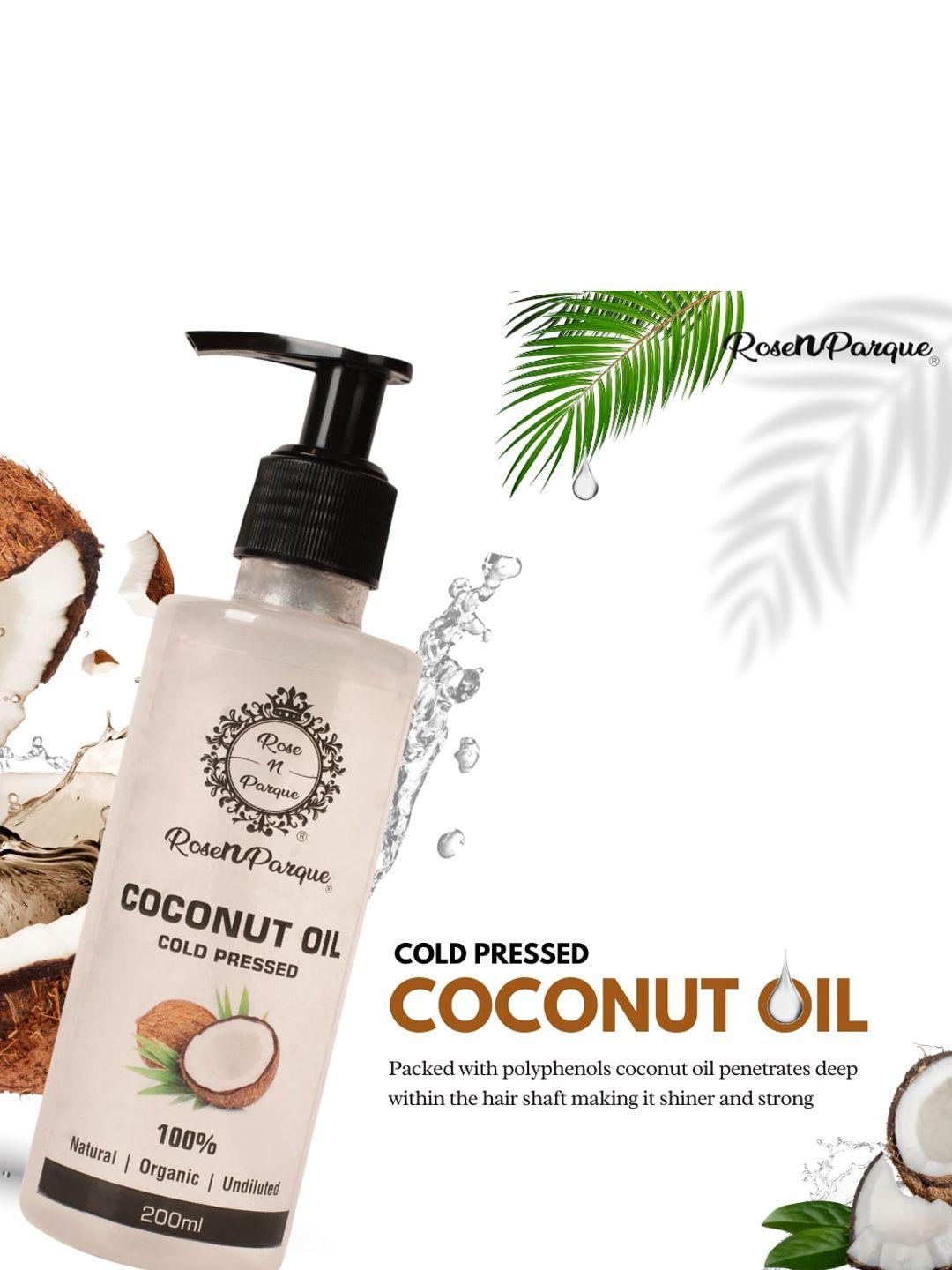rosenparque pure & natural cold pressed coconut hair oil - 200ml