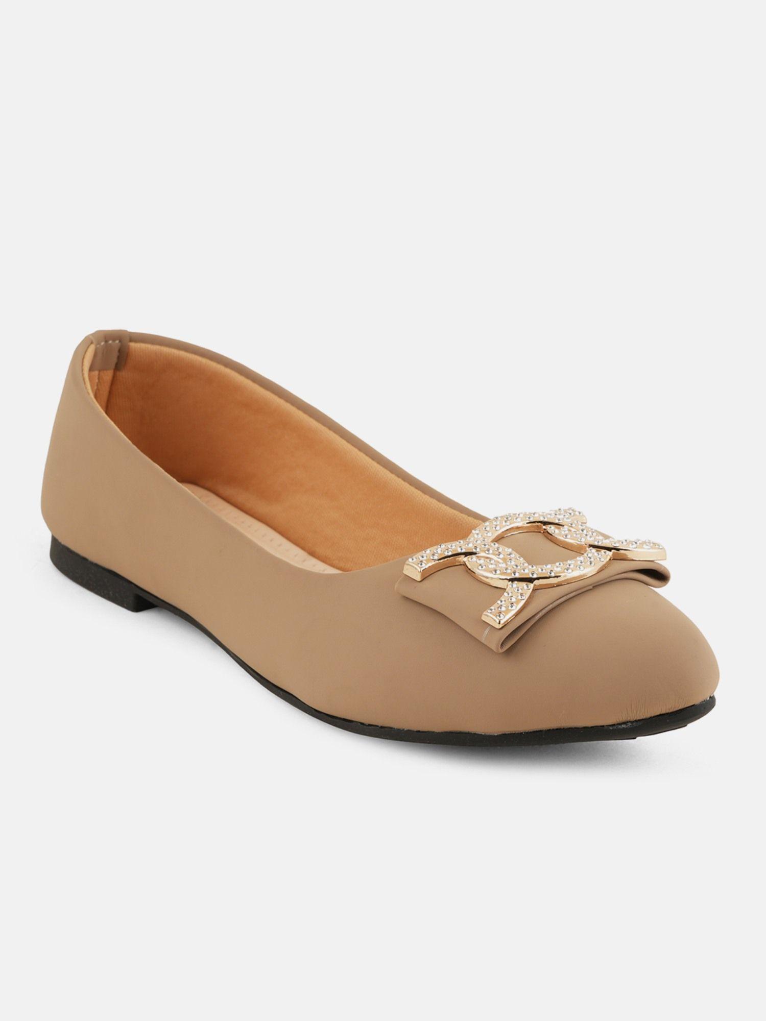 rosie beige flat ballerina