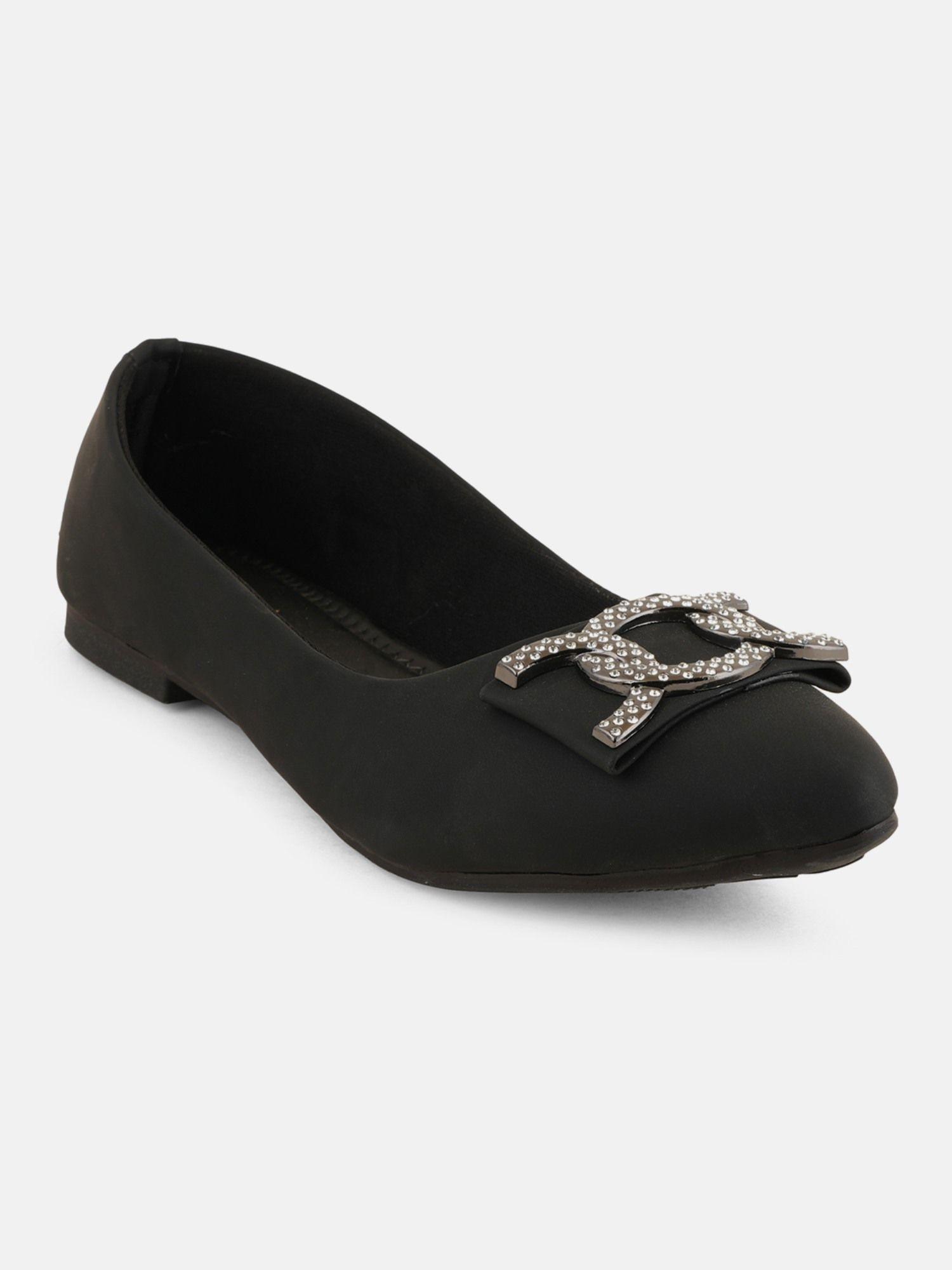 rosie black flat ballerina