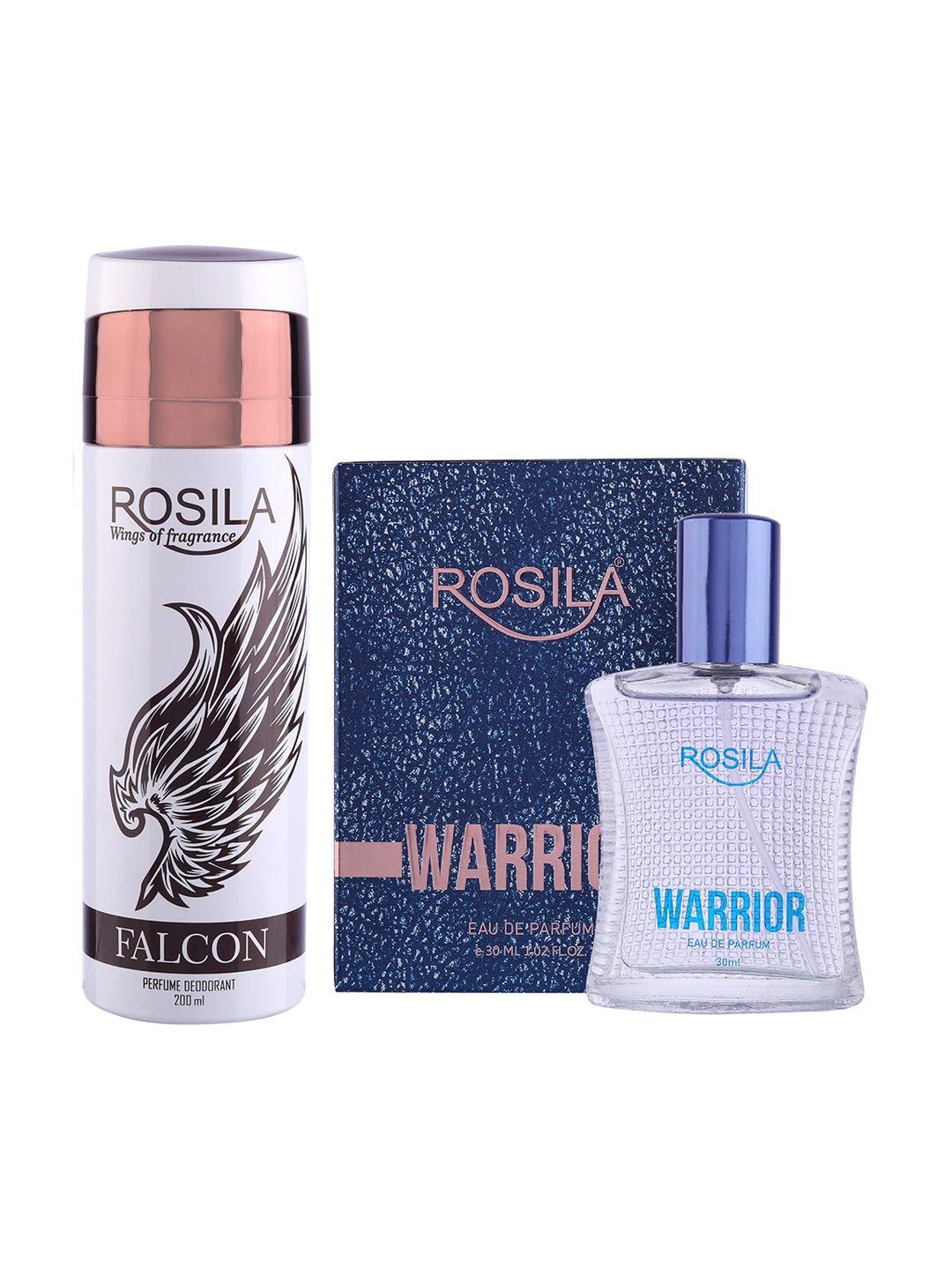rosila combo of falcon deodorant body spray 200 ml & warrior eau de parfum 30 ml
