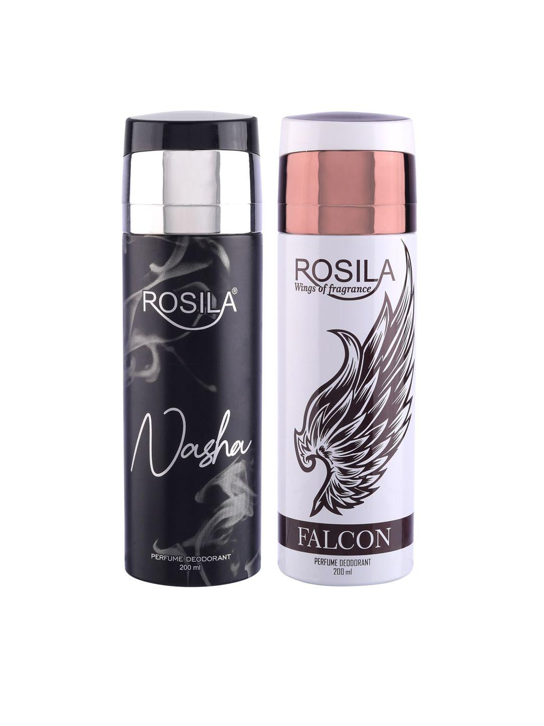 rosila set of falcon & nasha perfume deodorant body spray 200 ml each