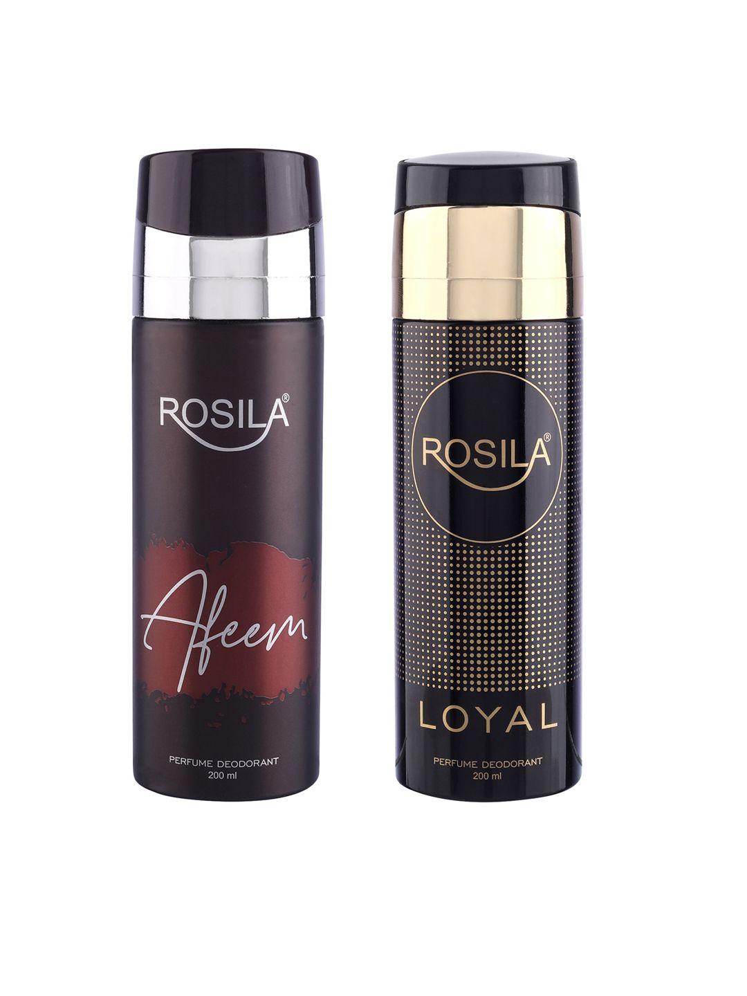 rosila set of loyal & afeem perfume deodorant body spray 200 ml each