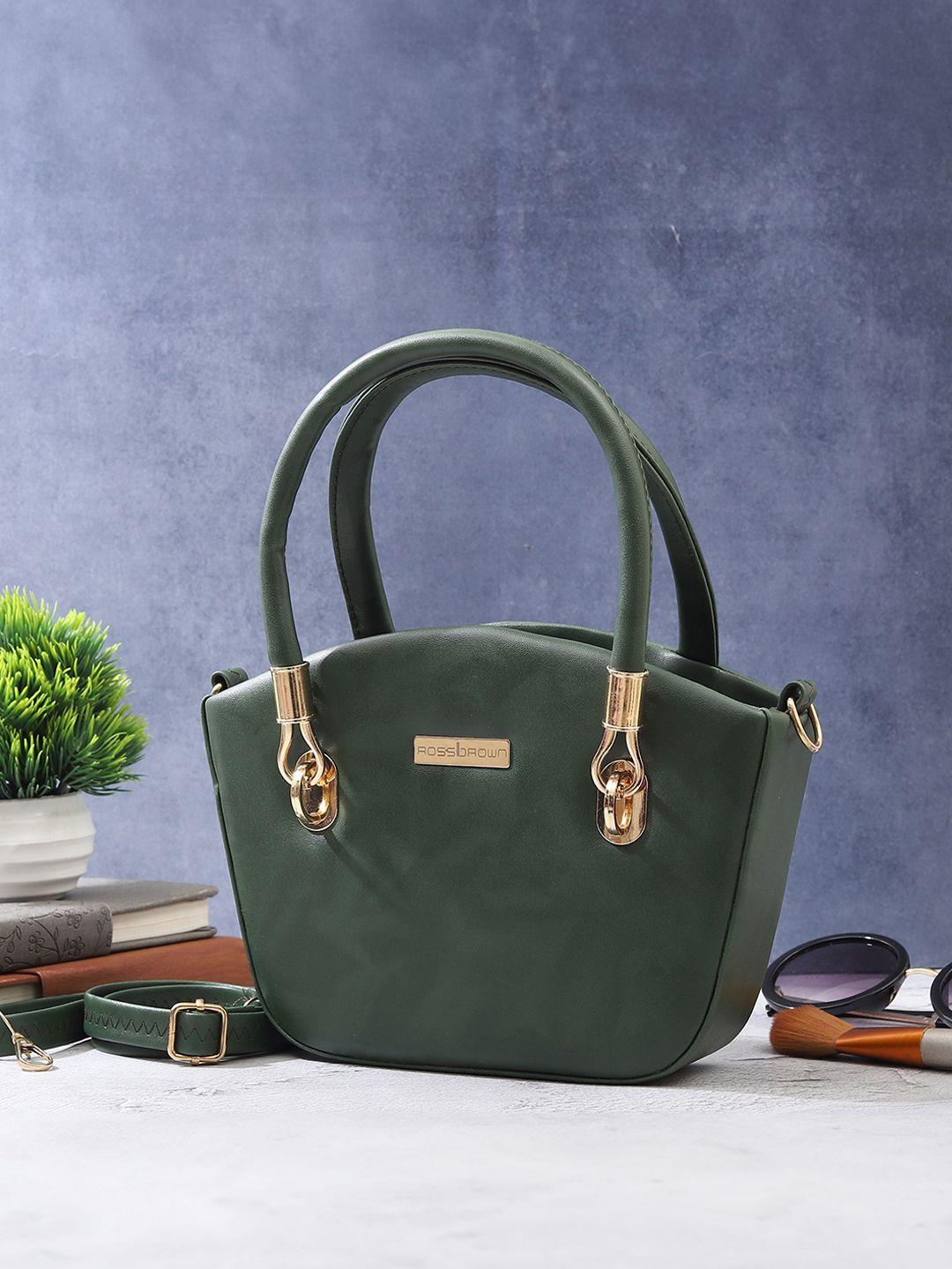 ross brown green pu sling bag