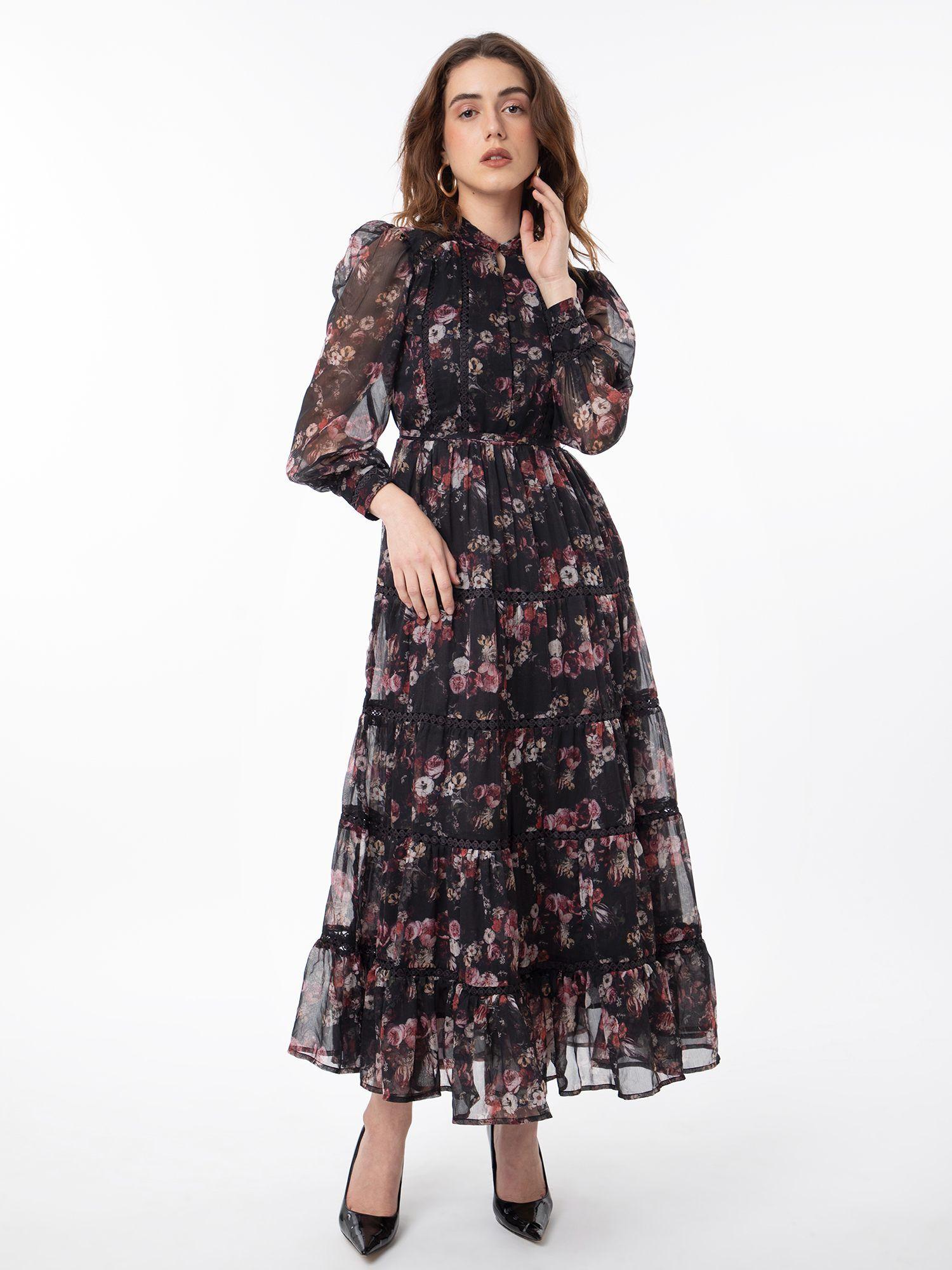 ross floral print tier dress