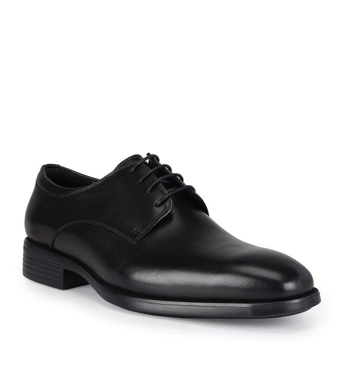 rosso brunello black formal lace up shoes