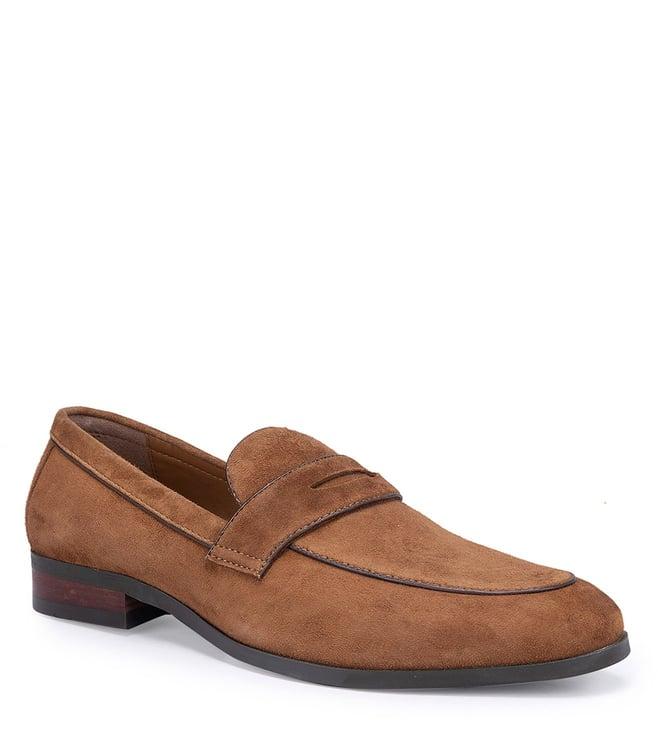 rosso brunello camel men's leather formal slip-ons