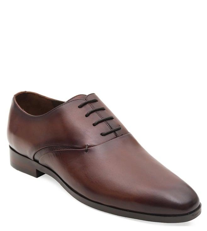 rosso brunello coffee leather formal oxford shoes