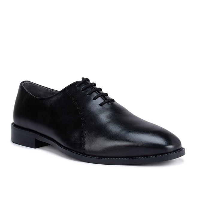 rosso brunello men's black leather lace up