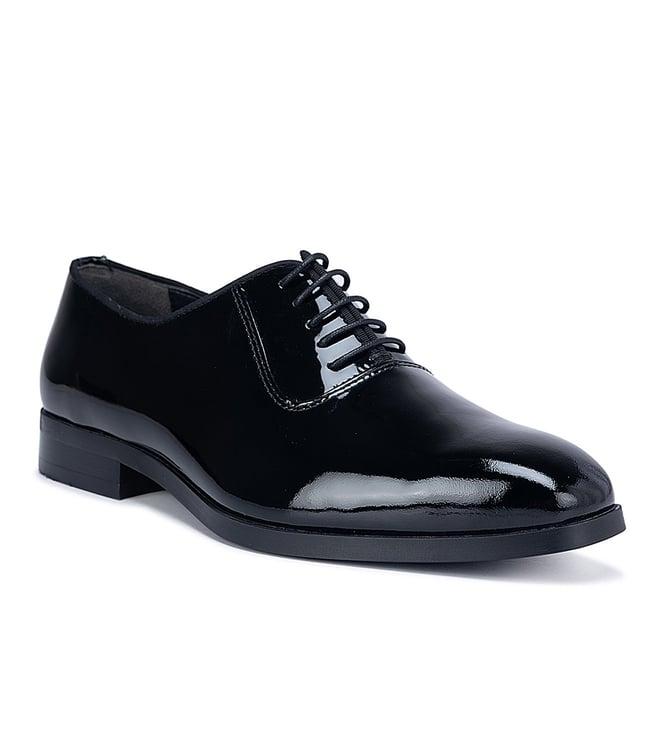 rosso brunello men's black leather lace up