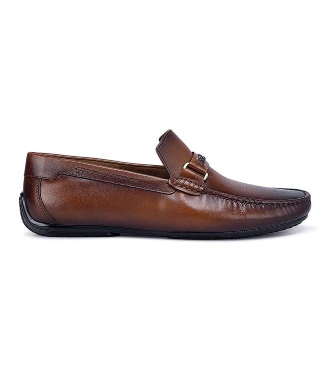 rosso brunello men's tan leather moccasins