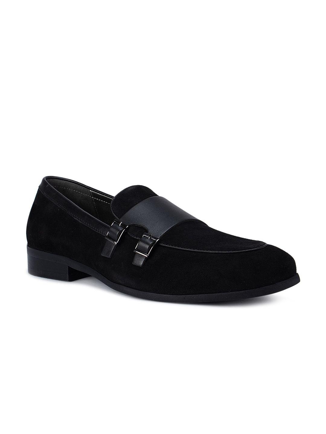 rosso brunello men black lightweight suede loafers