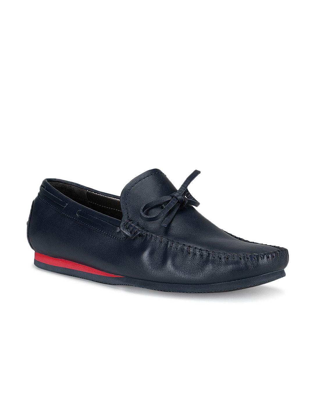 rosso brunello men blue leather loafers