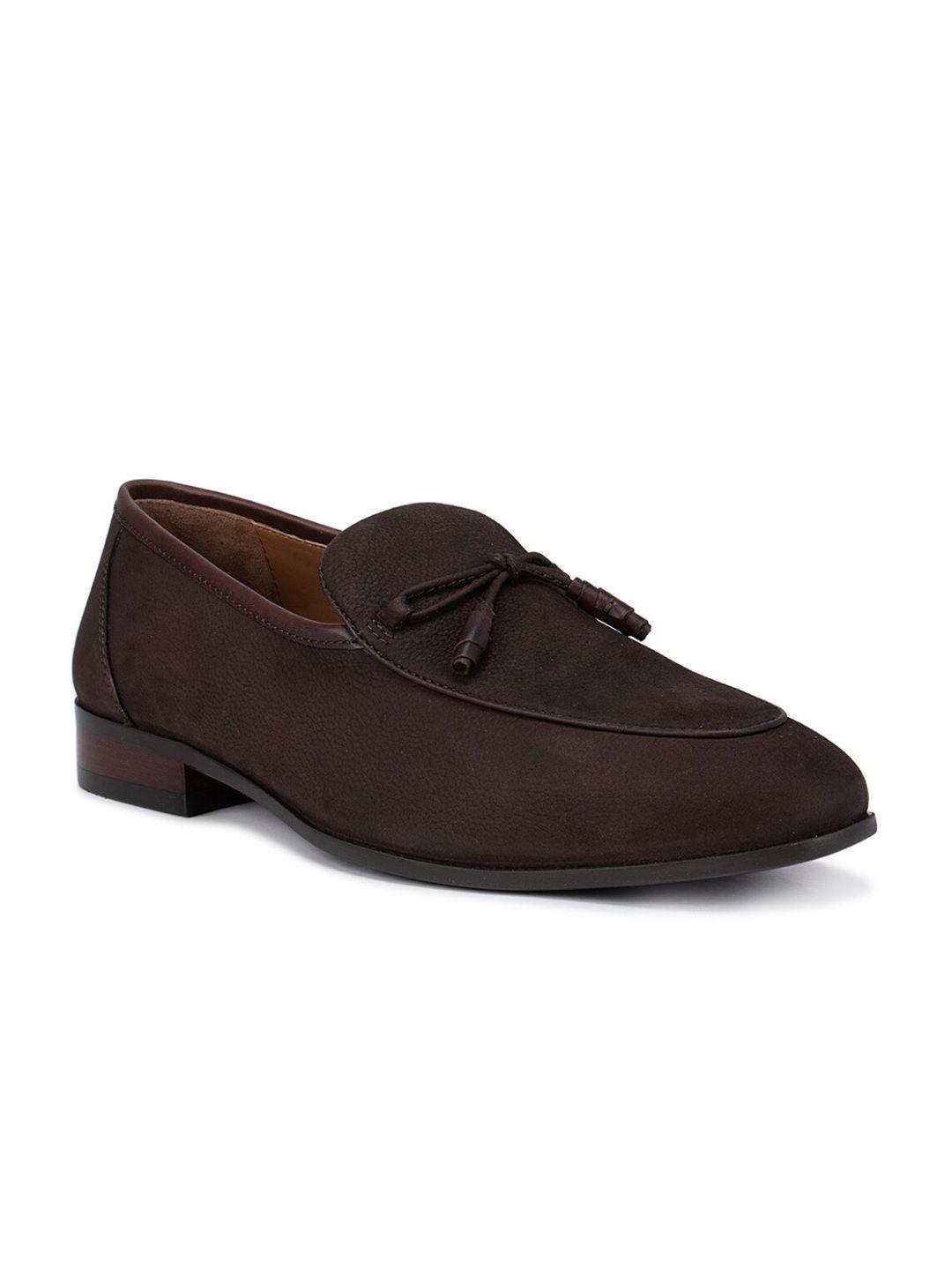 rosso brunello men brown leather loafers