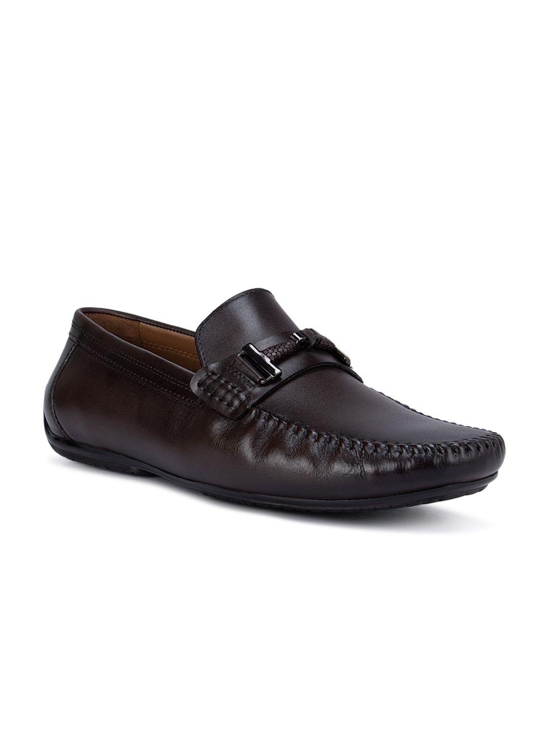 rosso brunello men brown leather loafers