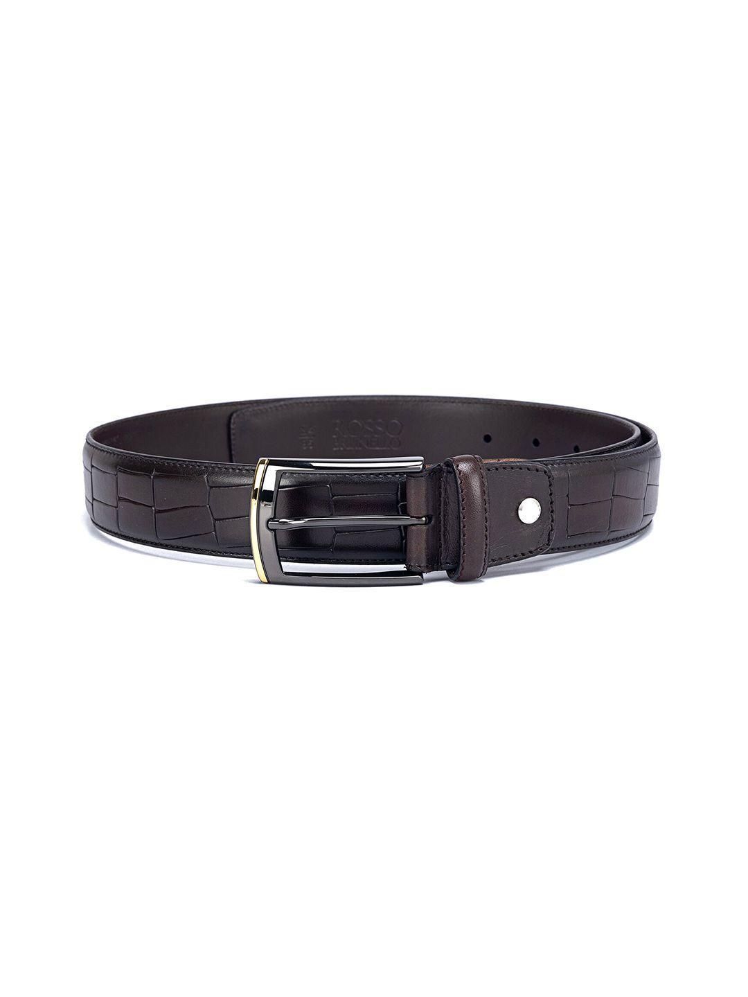 rosso brunello men leather belt