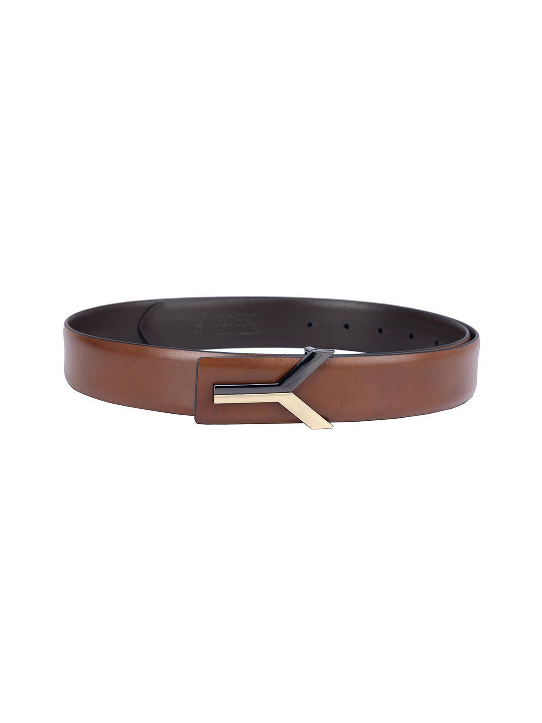 rosso brunello men leather formal belt