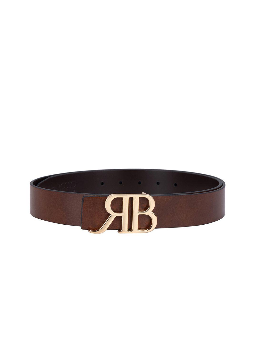 rosso brunello men slim leather belt