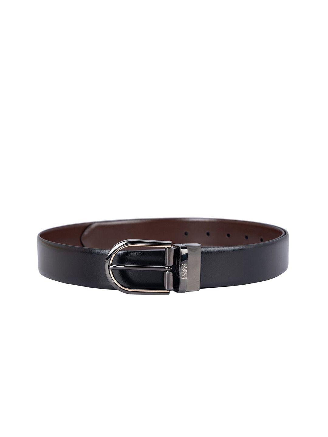 rosso brunello men slim leather belt