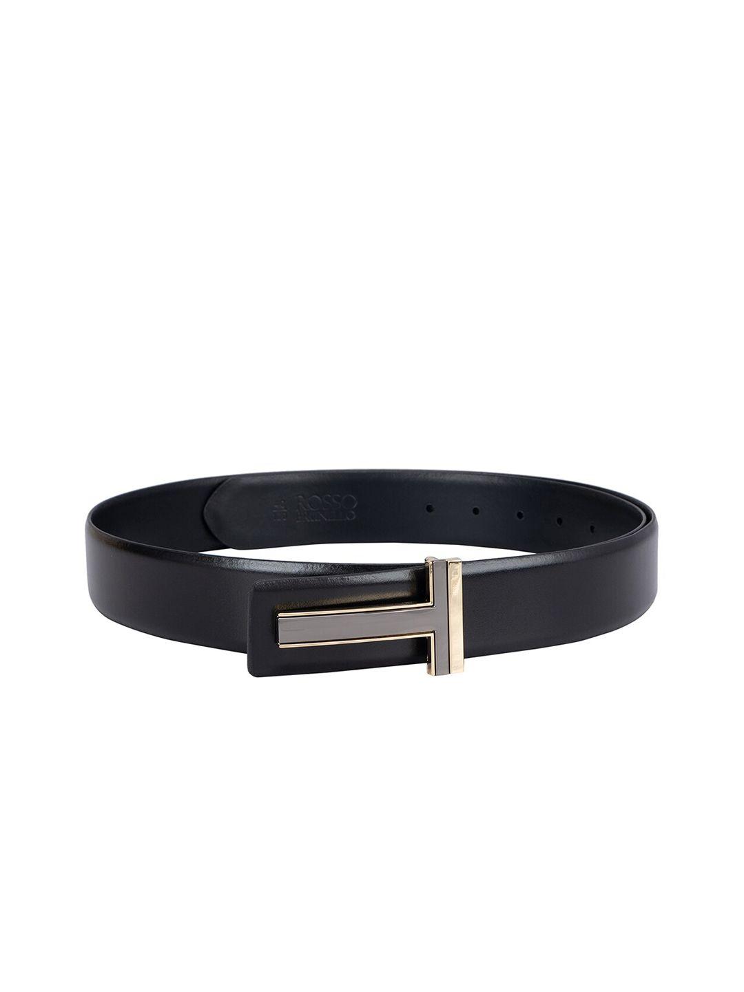 rosso brunello men slim leather belt